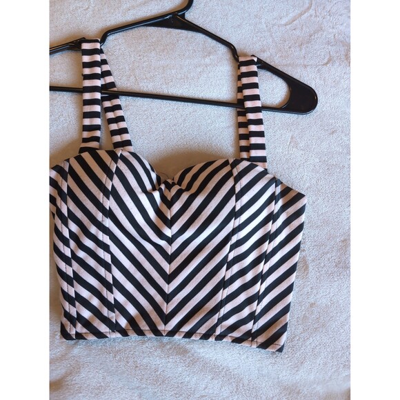Striped corset crop top - Picture 1 of 6